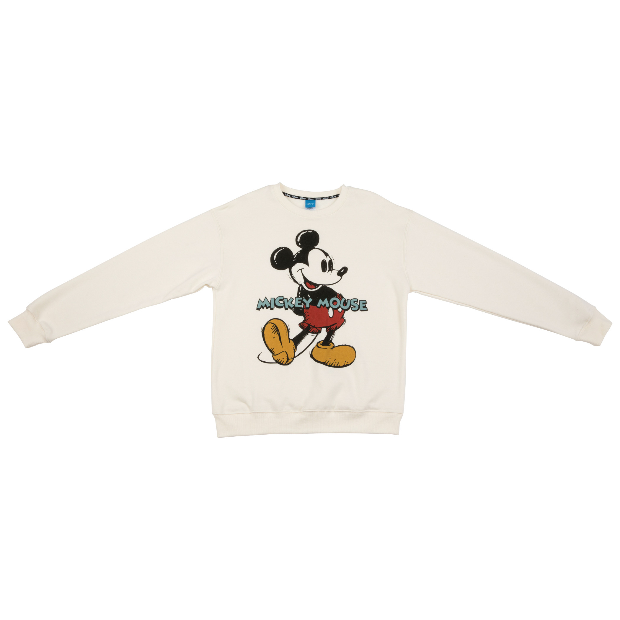 Mickey Mouse Colored Pencil Sketch Fleece Sweater White | eBay
